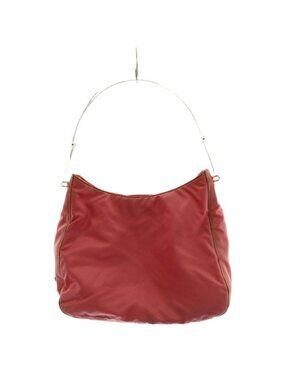 Prada Shoulder Bag Clear Handle Nylon Pink